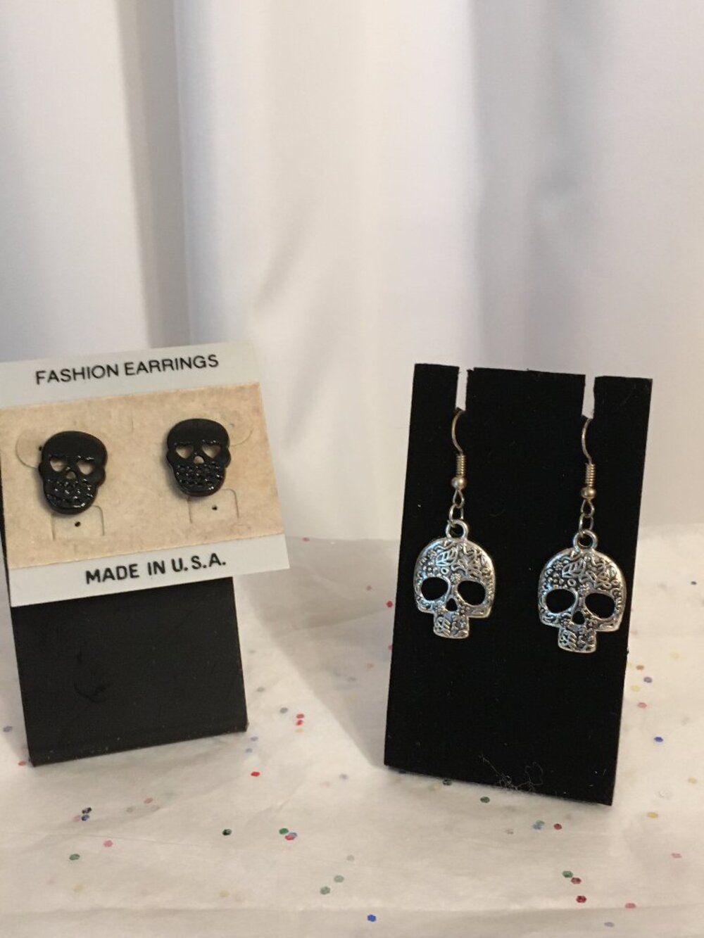 Skull Earrings - Two Pairs